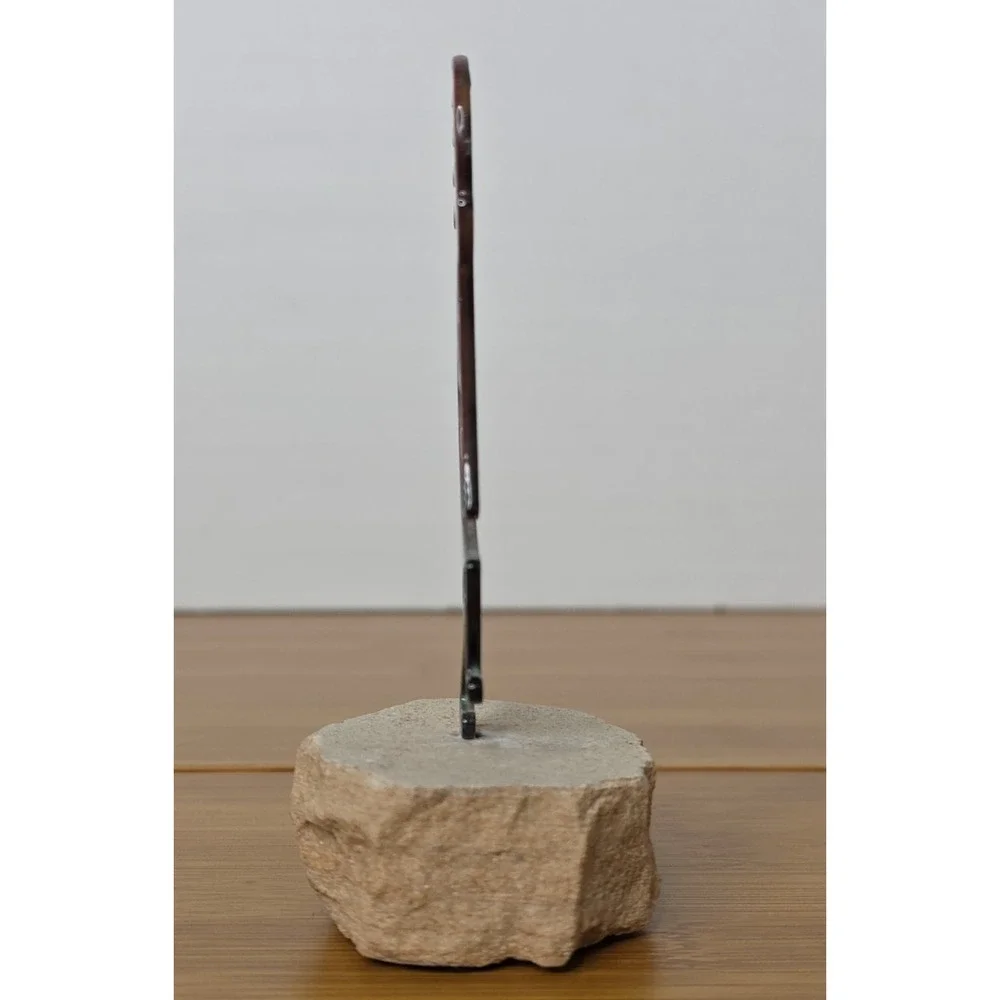 Lazart Kokopelli Metal Art Southwest‎ Enamel Figurine Sandstone 4.5